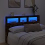 Kopfteil mit LED-Licht, geräucherte Eiche, 160 x 17 x 102 cm von vidaXL, Kopf- und Fußteile - Ref: Foro24-839207, Preis: 93,9...