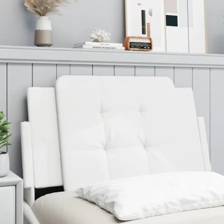 Cabecero de cama acolchado cuero sintético blanco 80 cm de vidaXL, Cabeceros y pies de cama - Ref: Foro24-374830, Precio: 26,...