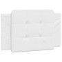 Cabecero de cama acolchado cuero sintético blanco 80 cm