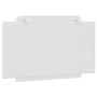 Cabecero de cama acolchado cuero sintético blanco 80 cm