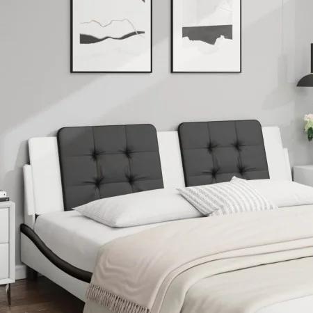 Gepolstertes Kopfteil Kunstleder schwarz weiß 180 cm von vidaXL, Kopf- und Fußteile - Ref: Foro24-374879, Preis: 46,39 €, Rab...