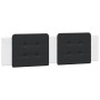 Padded headboard synthetic leather black white 180 cm by vidaXL, Headboards and footboards - Ref: Foro24-374879, Price: 47,12...