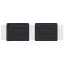 Cabecero de cama acolchado cuero sintético negro blanco 180 cm de vidaXL, Cabeceros y pies de cama - Ref: Foro24-374879, Prec...