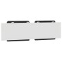Padded headboard synthetic leather black white 180 cm by vidaXL, Headboards and footboards - Ref: Foro24-374879, Price: 47,12...
