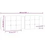 Cabecero de cama acolchado cuero sintético negro blanco 180 cm de vidaXL, Cabeceros y pies de cama - Ref: Foro24-374879, Prec...