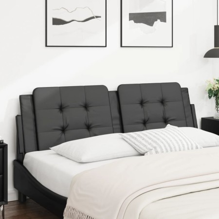 Gepolstertes Bettkopfteil aus schwarzem Kunstleder, 160 cm von vidaXL, Kopf- und Fußteile - Ref: Foro24-374866, Preis: 47,83 ...