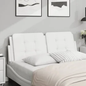 White synthetic leather padded bed headboard 120 cm by vidaXL, Headboards and footboards - Ref: Foro24-374851, Price: 41,65 €...