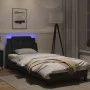 Bed frame with LED lights black synthetic leather 80x200 cm by vidaXL, Beds and slatted bases - Ref: Foro24-3214068, Price: 1...