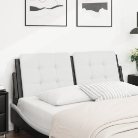 Weiß-schwarzes gepolstertes Bettkopfteil aus Kunstleder, 140 cm von vidaXL, Kopf- und Fußteile - Ref: Foro24-374864, Preis: 3...