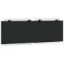 Cabecero de cama acolchado cuero sintético blanco negro 140 cm de vidaXL, Cabeceros y pies de cama - Ref: Foro24-374864, Prec...