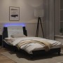 Bettgestell mit LED Kunstleder schwarz weiß 100x200 cm von vidaXL, Betten und Lattenroste - Ref: Foro24-3214094, Preis: 120,0...