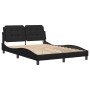 Estructura cama con luces LED cuero sintético negro 120x200 cm de vidaXL, Camas y somieres - Ref: Foro24-3214096, Precio: 186...