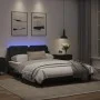 Bed frame with LED lights black synthetic leather 120x200 cm by vidaXL, Beds and slatted bases - Ref: Foro24-3214096, Price: ...