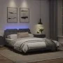Estructura cama con luces LED cuero sintético gris 140x200 cm de vidaXL, Camas y somieres - Ref: Foro24-3214113, Precio: 190,...