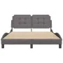 Estructura cama con luces LED cuero sintético gris 140x200 cm de vidaXL, Camas y somieres - Ref: Foro24-3214113, Precio: 190,...