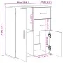 Aparador de madera de ingeniería negro 60x31x70 cm de vidaXL, Aparadores - Ref: Foro24-840479, Precio: 87,73 €, Descuento: %