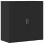 Aparador de madera de ingeniería negro 79x38x80 cm de vidaXL, Aparadores - Ref: Foro24-840514, Precio: 95,30 €, Descuento: %