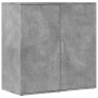 Aparador de madera de ingeniería gris hormigón 79x38x80 cm