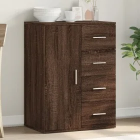 Ingenieurholz-Sideboard in brauner Eiche 59x39x80 cm von vidaXL, Sideboards - Ref: Foro24-840540, Preis: 100,55 €, Rabatt: %