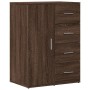 Aparador de madera de ingeniería roble marrón 59x39x80 cm by vidaXL, Sideboards - Ref: Foro24-840540, Price: 102,15 €, Discou...
