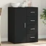 Aparador de madera de ingeniería negro 59x39x80 cm by vidaXL, Sideboards - Ref: Foro24-840535, Price: 100,54 €, Discount: %