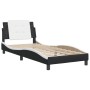 Cama con cabecero cuero sintético negro y blanco 80x200 cm de vidaXL, Camas y somieres - Ref: Foro24-3208147, Precio: 128,01 ...