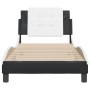 Cama con cabecero cuero sintético negro y blanco 80x200 cm de vidaXL, Camas y somieres - Ref: Foro24-3208147, Precio: 128,01 ...