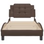 Bed frame with headboard brown synthetic leather 90x200cm by vidaXL, Beds and slatted bases - Ref: Foro24-3208158, Price: 137...