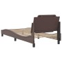 Bettgestell mit Kopfteil aus braunem Kunstleder 90x200cm von vidaXL, Betten und Lattenroste - Ref: Foro24-3208158, Preis: 137...