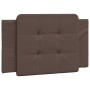 Estructura de cama con cabecero cuero sintético marrón 90x200cm