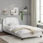 Estructura de cama cabecero cuero sintético blanco 100x200 cm de vidaXL, Camas y somieres - Ref: Foro24-3208164, Precio: 130,...