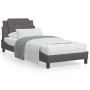 Bettgestell mit Kopfteil aus grauem Kunstleder 100x200 cm von vidaXL, Betten und Lattenroste - Ref: Foro24-3208166, Preis: 12...