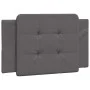 Bed frame with headboard gray synthetic leather 100x200 cm by vidaXL, Beds and slatted bases - Ref: Foro24-3208166, Price: 13...