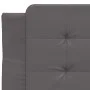 Bed frame with headboard gray synthetic leather 100x200 cm by vidaXL, Beds and slatted bases - Ref: Foro24-3208166, Price: 13...