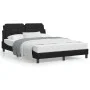 Bed frame with headboard black synthetic leather 120x200cm by vidaXL, Beds and slatted bases - Ref: Foro24-3208170, Price: 17...