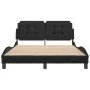 Bed frame with headboard black synthetic leather 120x200cm by vidaXL, Beds and slatted bases - Ref: Foro24-3208170, Price: 17...