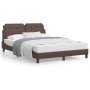 Estructura de cama cabecero cuero sintético marrón 120x200 cm de vidaXL, Camas y somieres - Ref: Foro24-3208172, Precio: 197,...