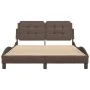 Estructura de cama cabecero cuero sintético marrón 120x200 cm de vidaXL, Camas y somieres - Ref: Foro24-3208172, Precio: 194,...