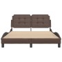 Estructura de cama cabecero cuero sintético marrón 120x200 cm de vidaXL, Camas y somieres - Ref: Foro24-3208172, Precio: 197,...