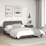 Bed frame with headboard gray synthetic leather 140x200cm by vidaXL, Beds and slatted bases - Ref: Foro24-3208187, Price: 179...