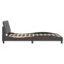 Bed frame with headboard gray synthetic leather 140x200cm by vidaXL, Beds and slatted bases - Ref: Foro24-3208187, Price: 179...