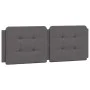 Bed frame with headboard gray synthetic leather 140x200cm by vidaXL, Beds and slatted bases - Ref: Foro24-3208187, Price: 179...