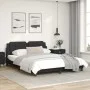 Bed frame with headboard black synthetic leather 160x200cm by vidaXL, Beds and slatted bases - Ref: Foro24-3208191, Price: 21...