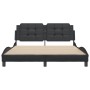 Bed frame with headboard black synthetic leather 160x200cm by vidaXL, Beds and slatted bases - Ref: Foro24-3208191, Price: 22...