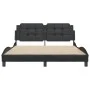 Bed frame with headboard black synthetic leather 160x200cm by vidaXL, Beds and slatted bases - Ref: Foro24-3208191, Price: 21...
