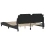 Bed frame with headboard black synthetic leather 160x200cm by vidaXL, Beds and slatted bases - Ref: Foro24-3208191, Price: 21...
