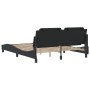 Bettgestell mit Kopfteil aus schwarzem Kunstleder 160x200cm von vidaXL, Betten und Lattenroste - Ref: Foro24-3208191, Preis: ...