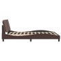 Brown synthetic leather headboard bed frame 160x200 cm by vidaXL, Beds and slatted bases - Ref: Foro24-3208193, Price: 226,10...