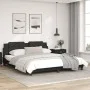 Bed frame with headboard black synthetic leather 180x200cm by vidaXL, Beds and slatted bases - Ref: Foro24-3208198, Price: 22...
