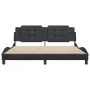 Bed frame with headboard black synthetic leather 180x200cm by vidaXL, Beds and slatted bases - Ref: Foro24-3208198, Price: 22...